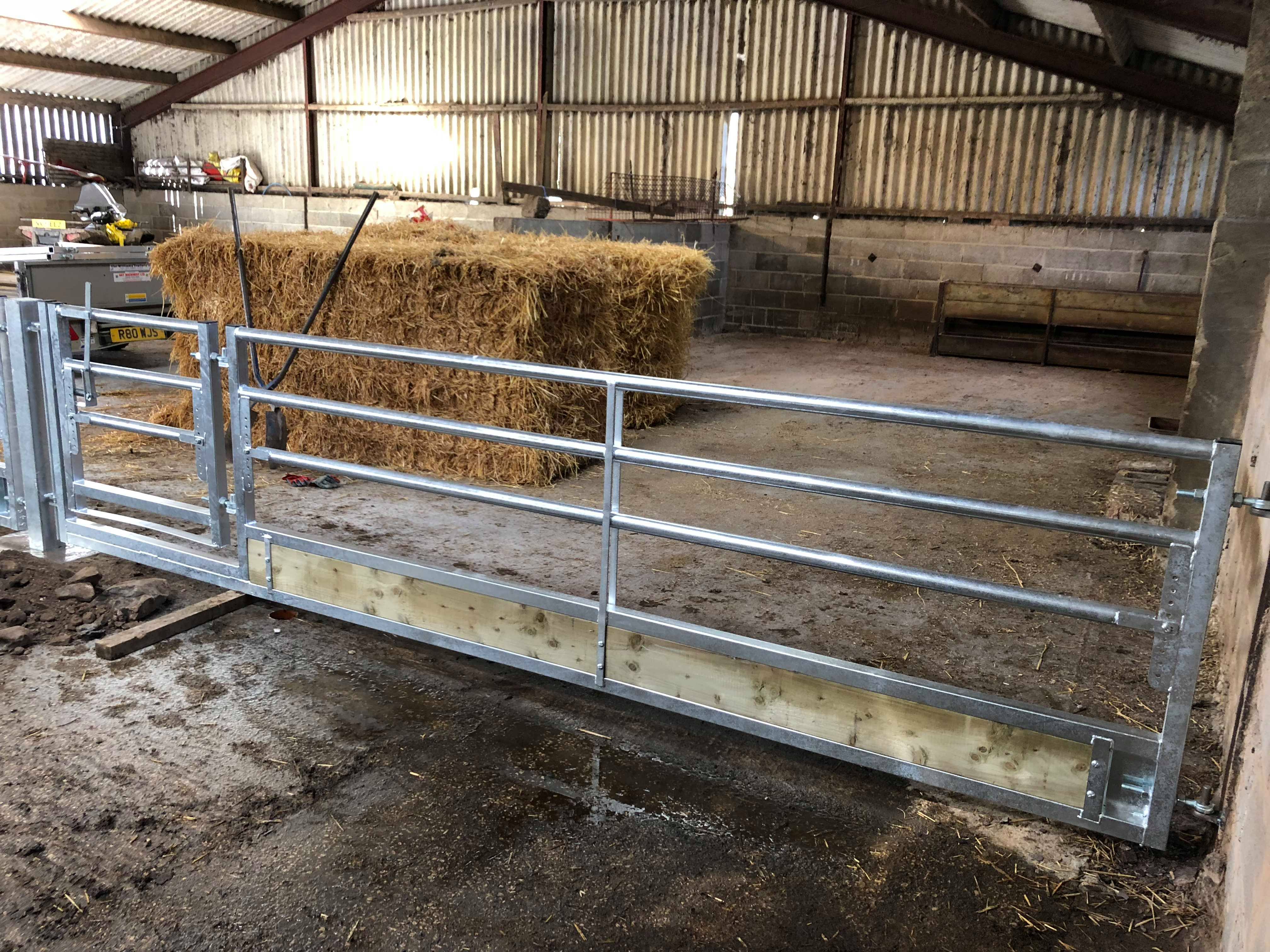 Sheep Feed Barrier with Timber Base as Gate Gst Fabrication