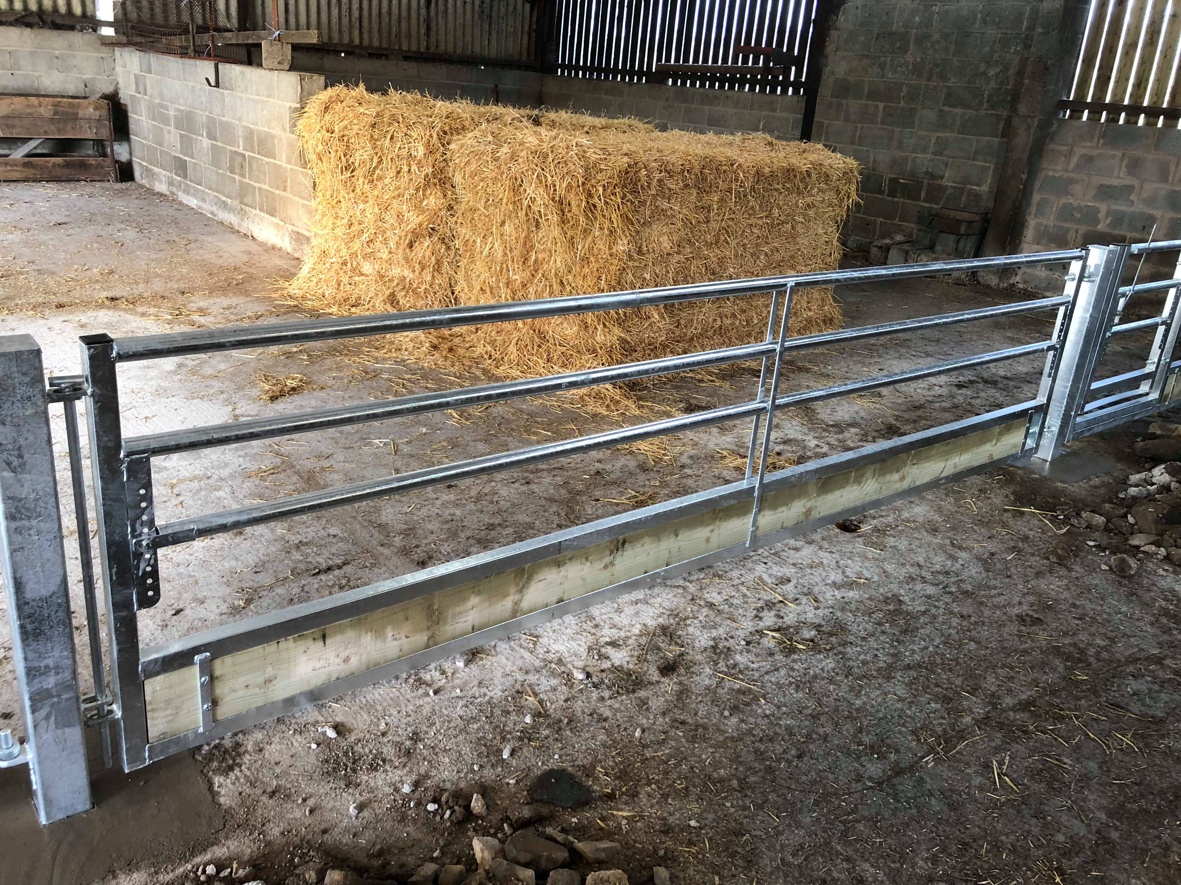 Sheep Feed Barrier with Timber Base as Gate Gst Fabrication